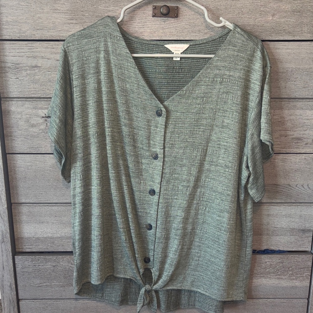 Olive Button-Down Women's Shirt